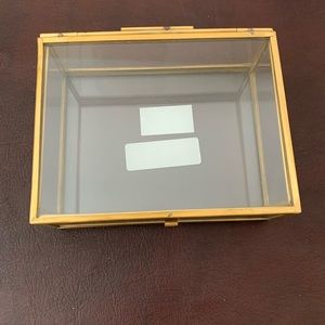H&M gold trimmed glass box